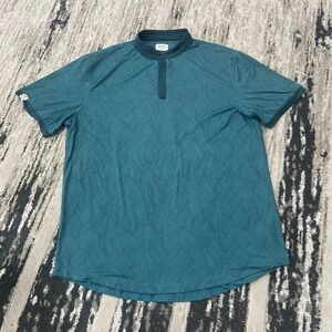 Mantra Catalyst Polo Shirt Mens XL Blue Pattern‎ Blade Collar Performance Golf